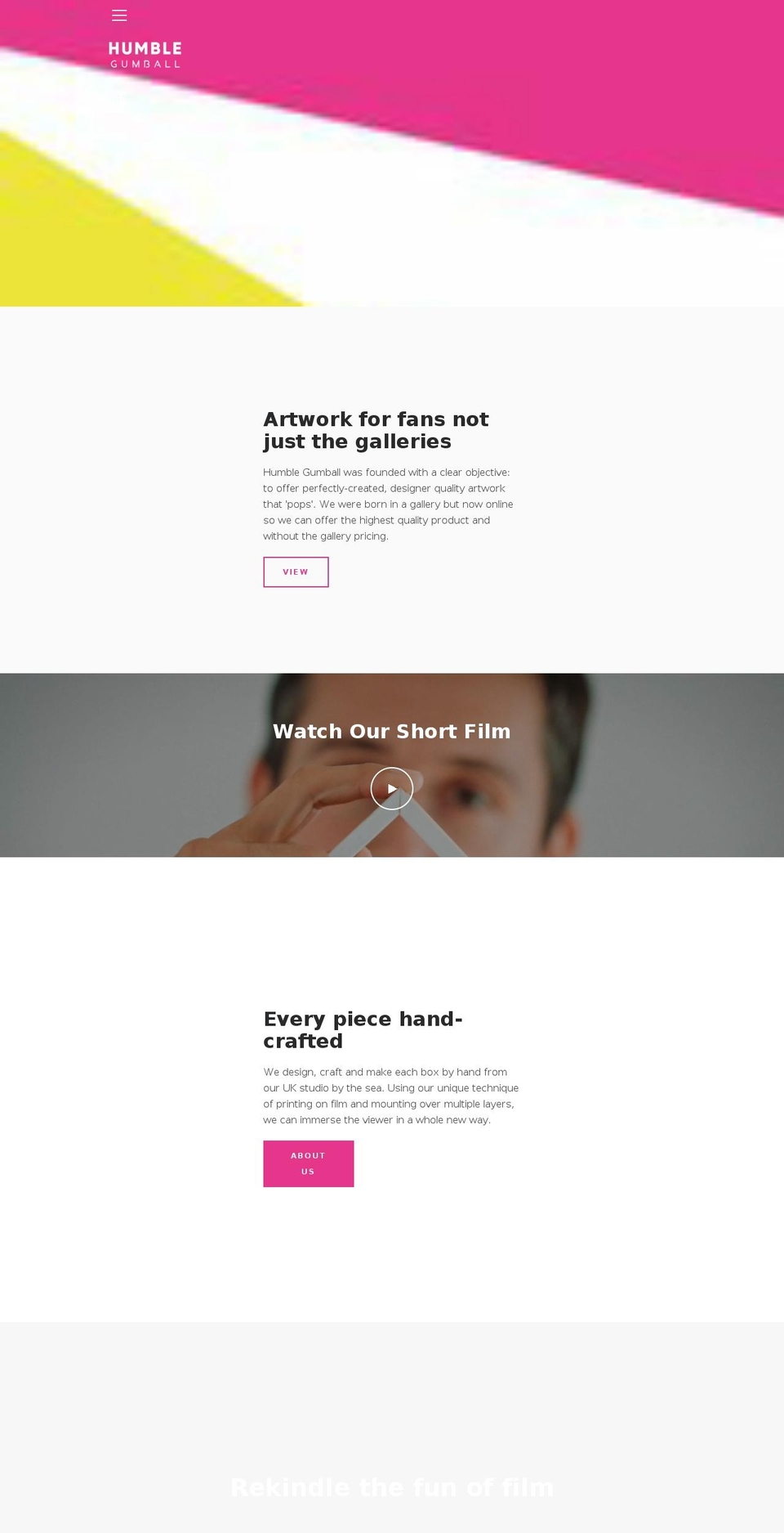 humblegumball.com shopify website screenshot