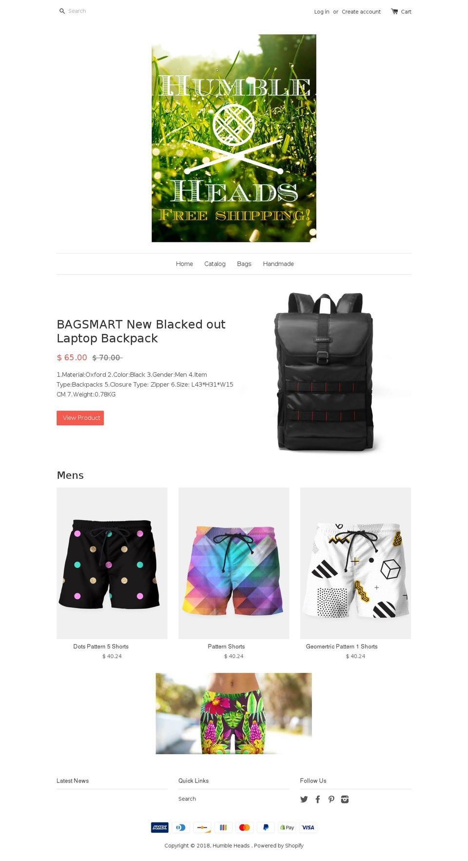 humbleheads.com — Shopify storefront screenshot