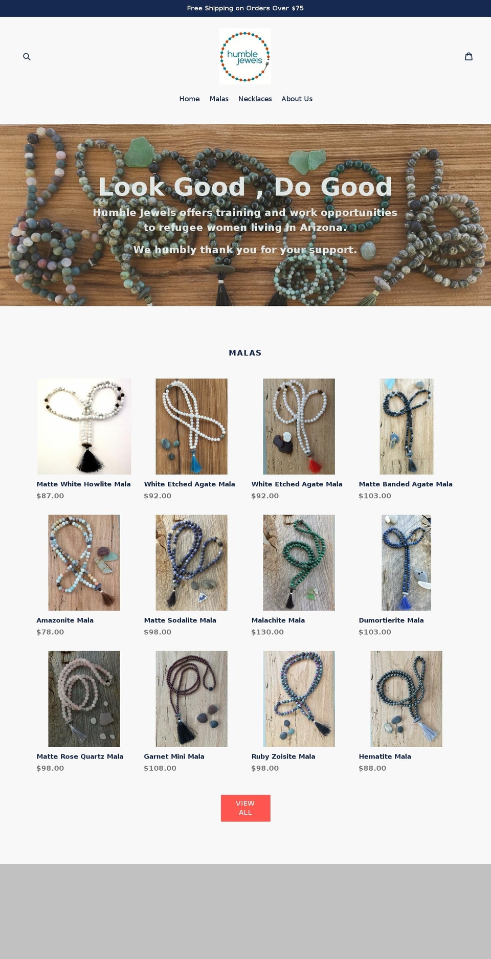 humblejewels.com — Shopify storefront screenshot
