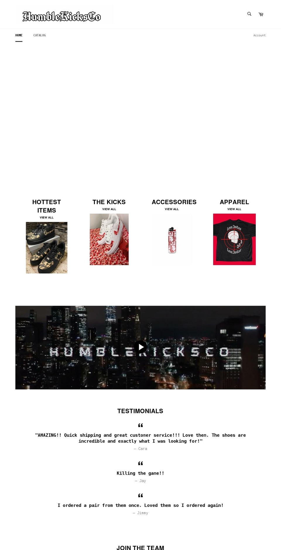 humblekicksco.com shopify website screenshot