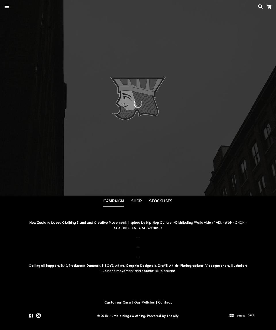 humblekingsapparel.com shopify website screenshot