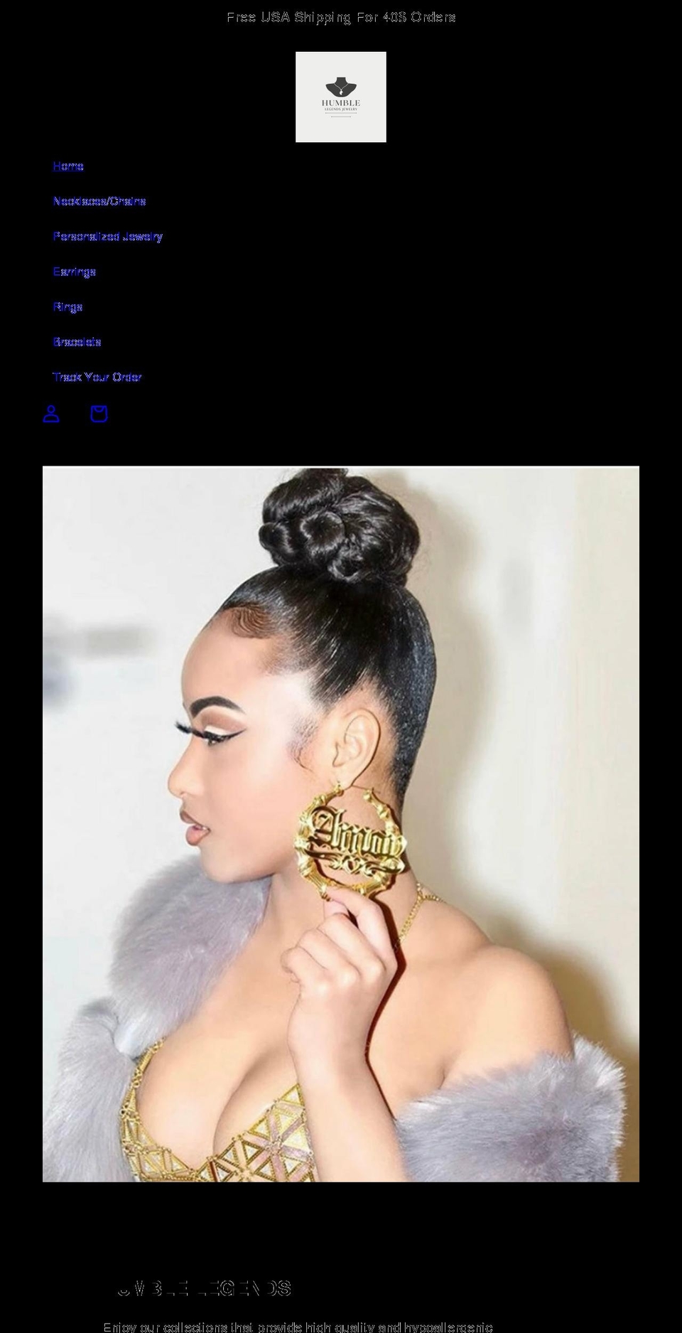 humblelegends.com shopify website screenshot