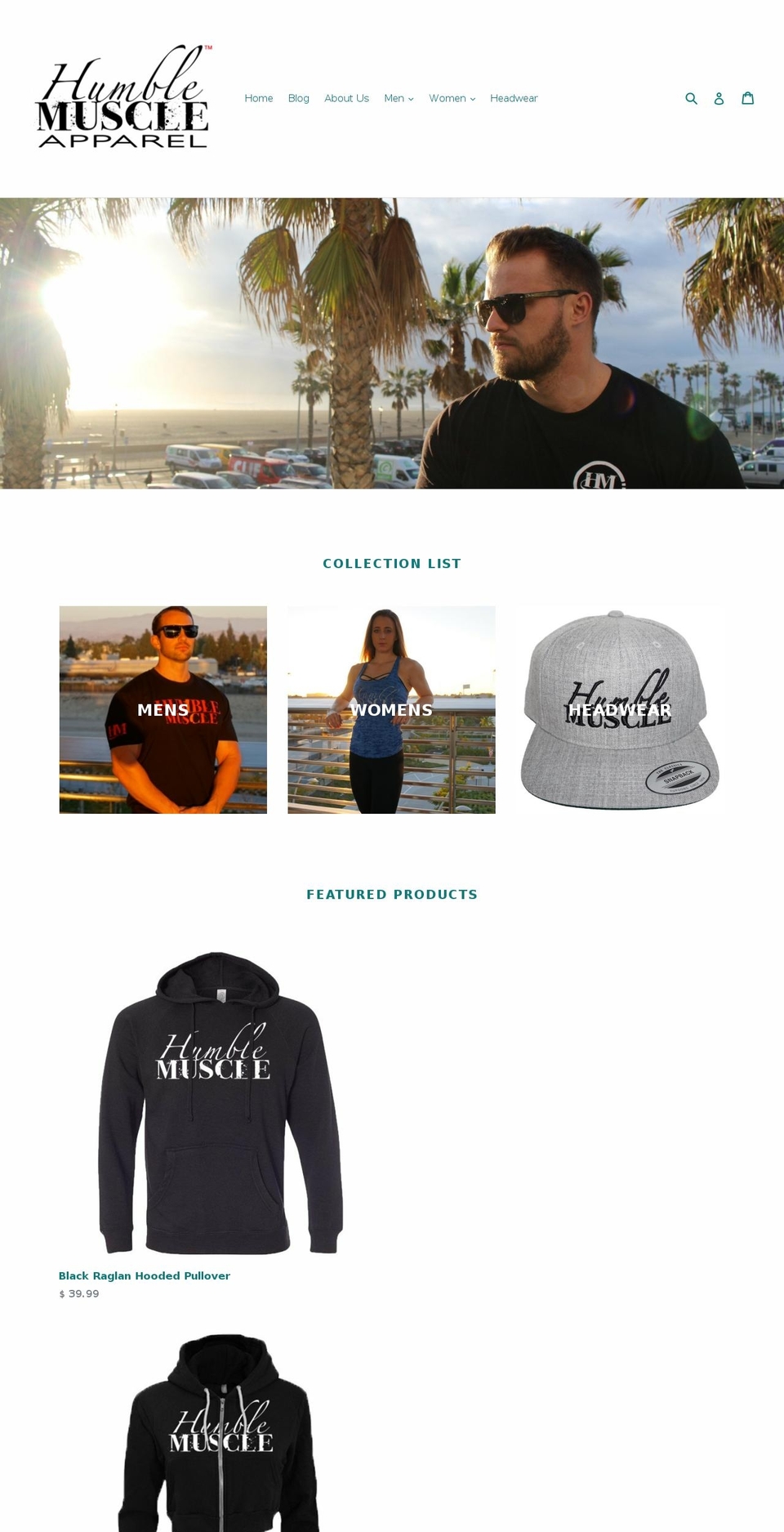 humblemuscle.com shopify website screenshot