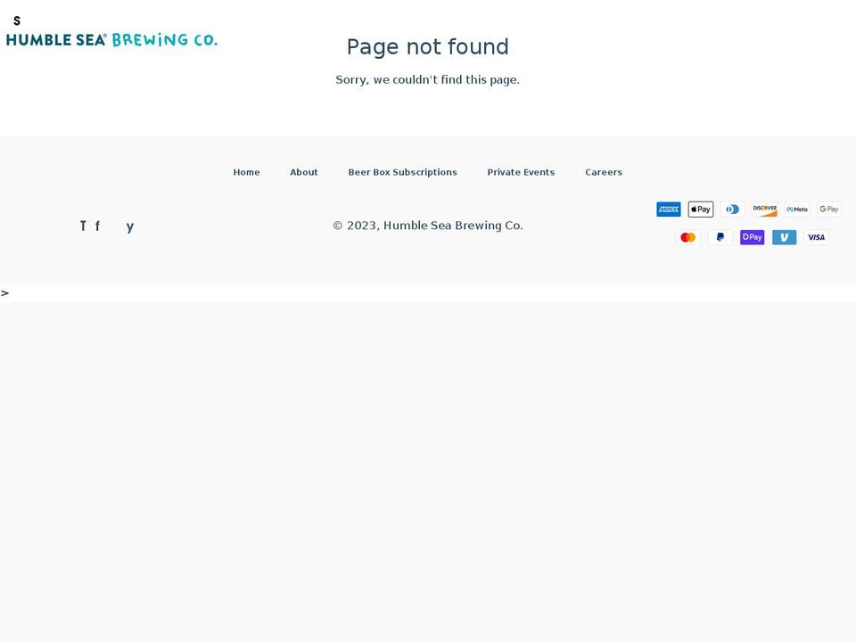 humblesea.com shopify website screenshot