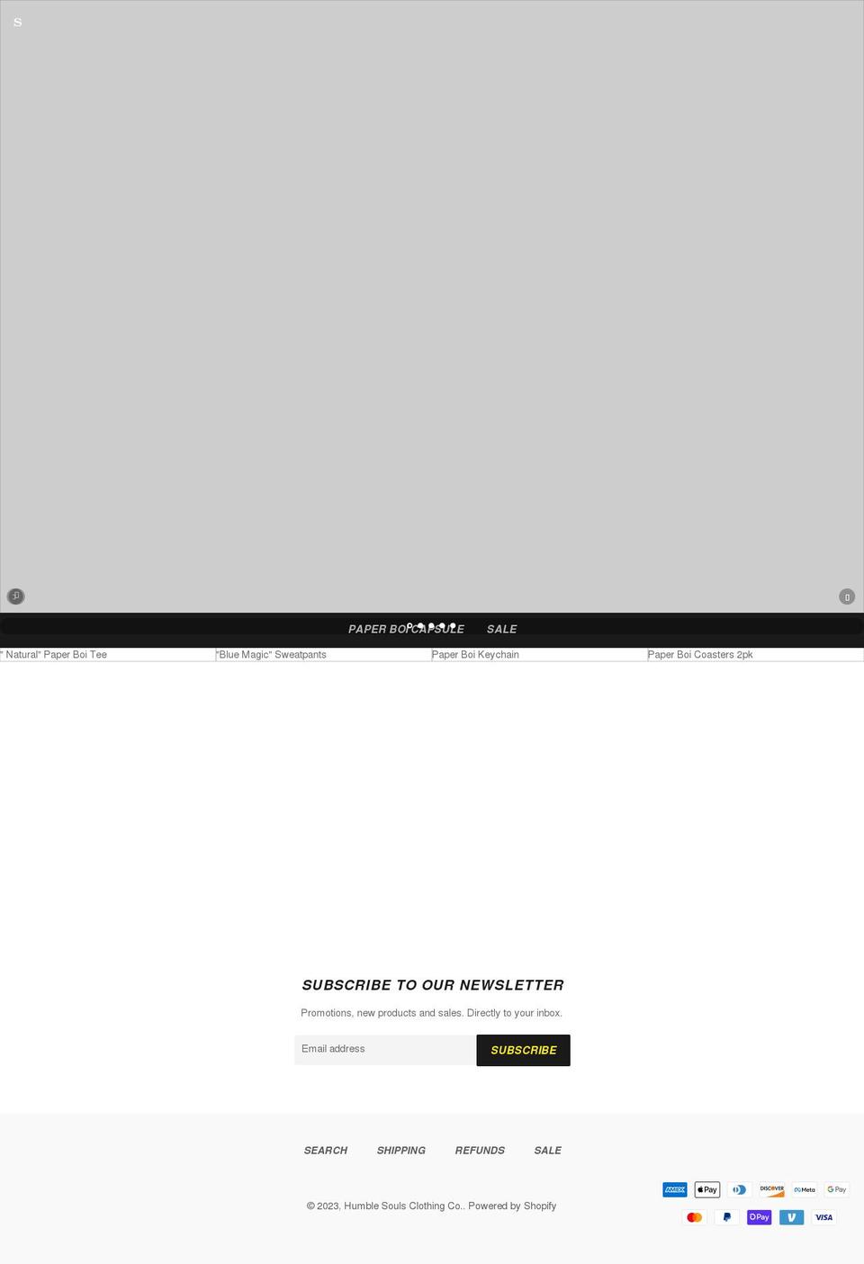 humblesoulsclo.com shopify website screenshot