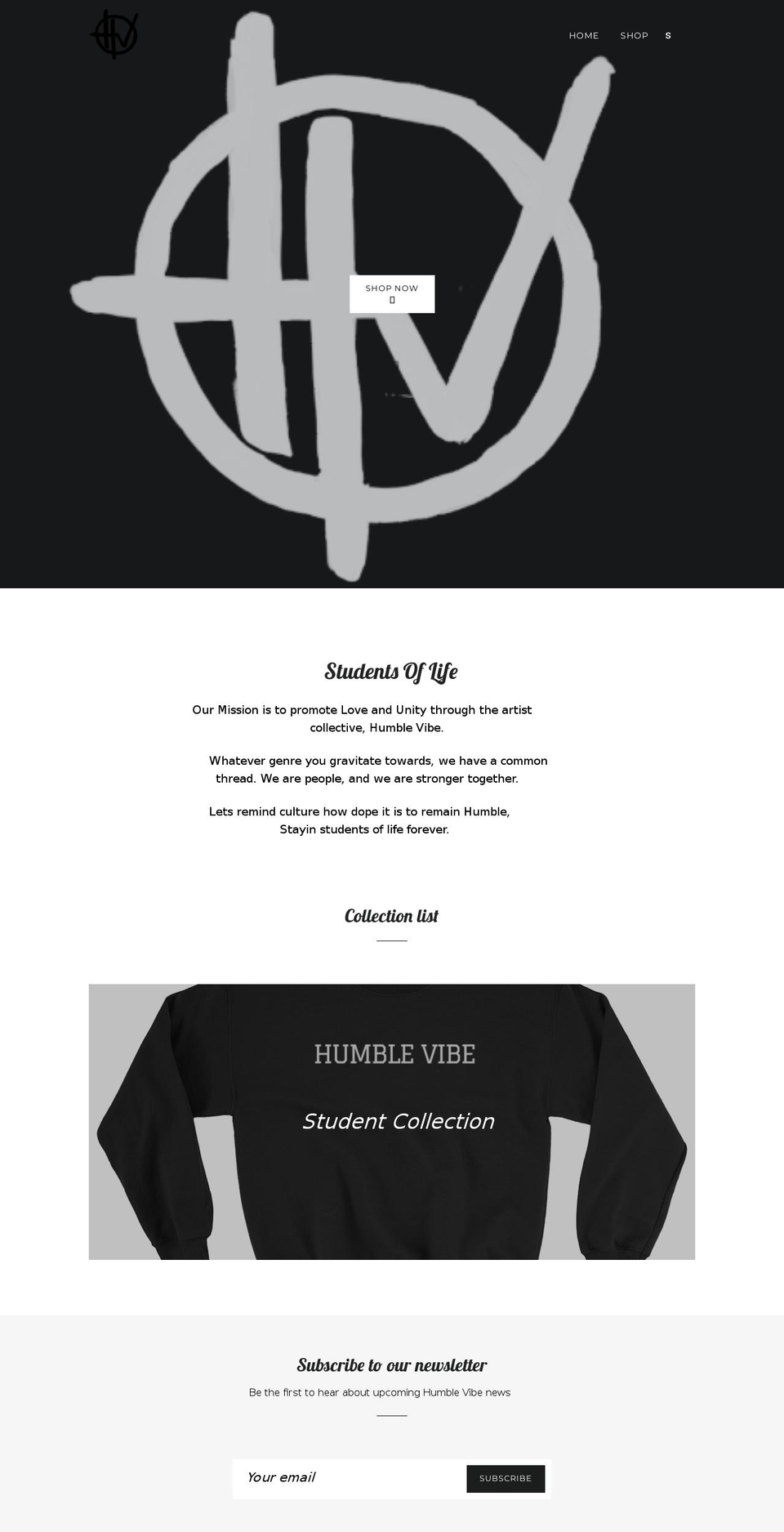 humblevibesupply.com — Shopify storefront screenshot