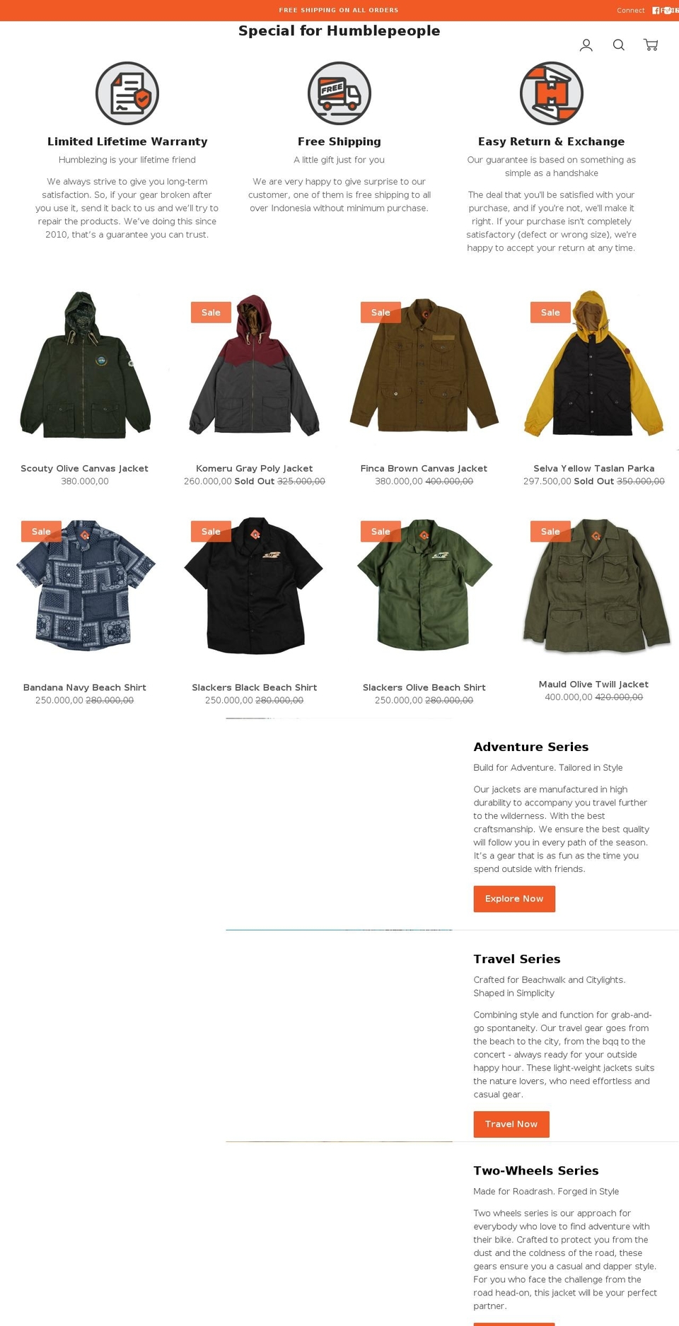 humblezing.com shopify website screenshot