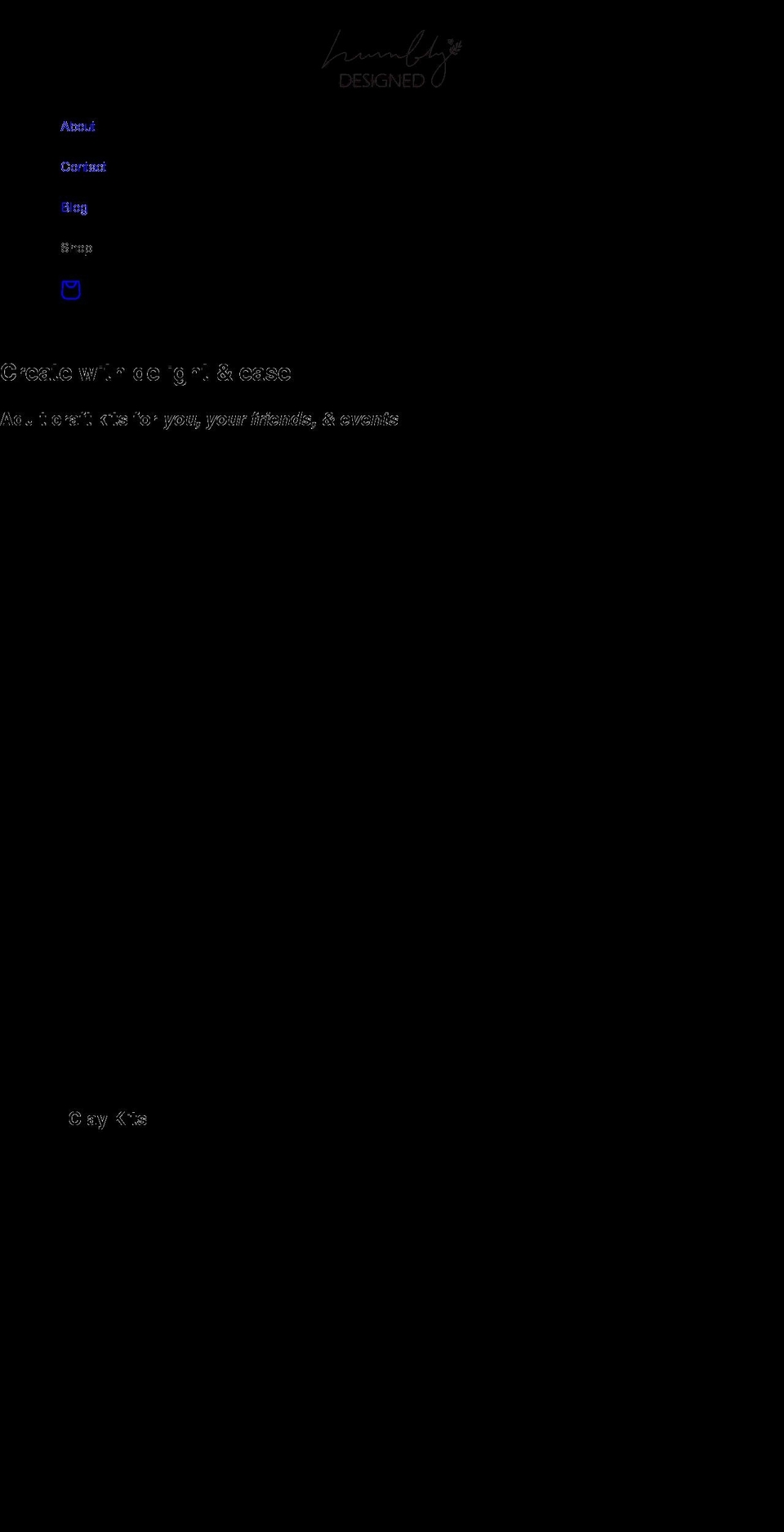humblydesigned.com shopify website screenshot