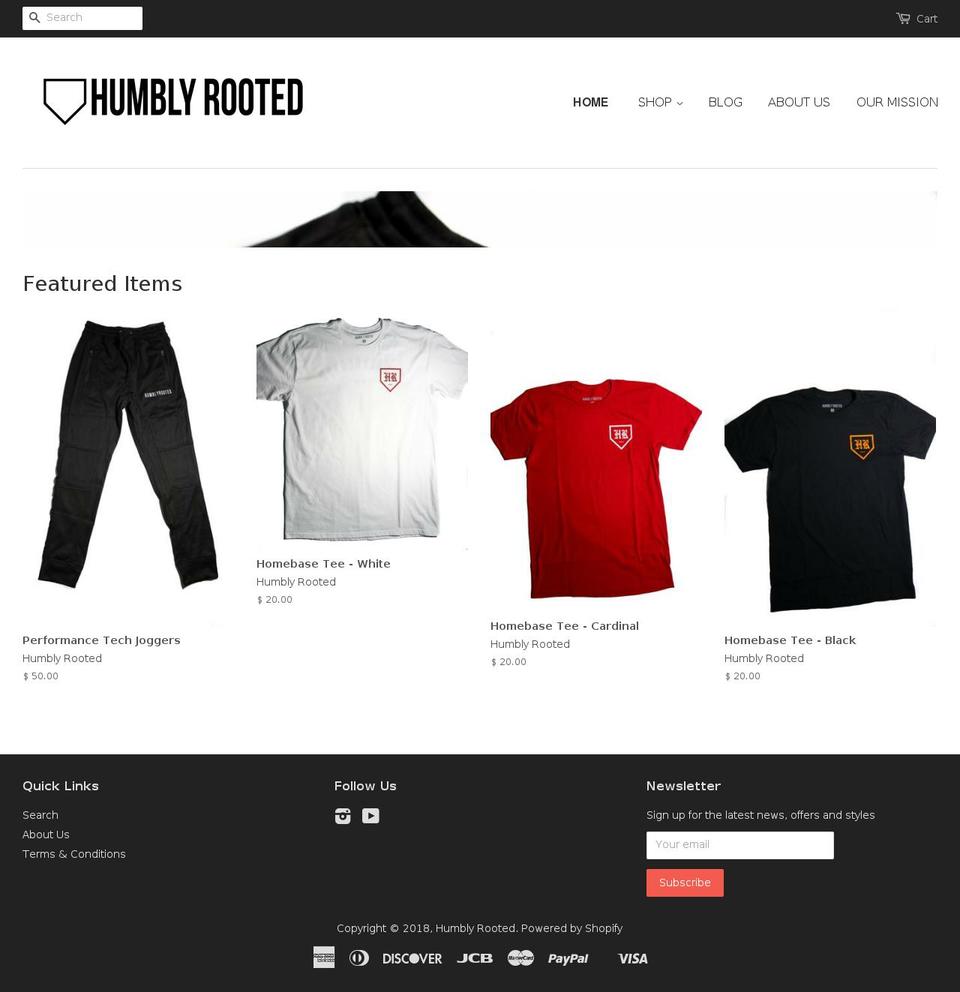 humblyrooted.com shopify website screenshot