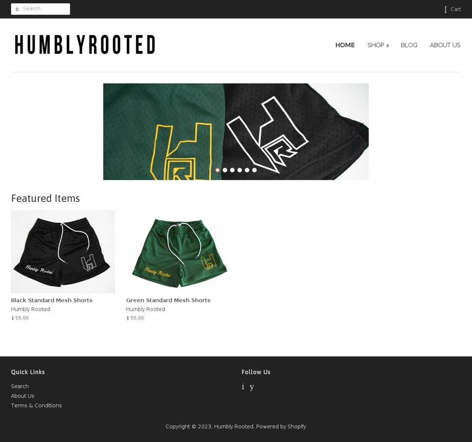 humblyrootedapparel.com shopify website screenshot