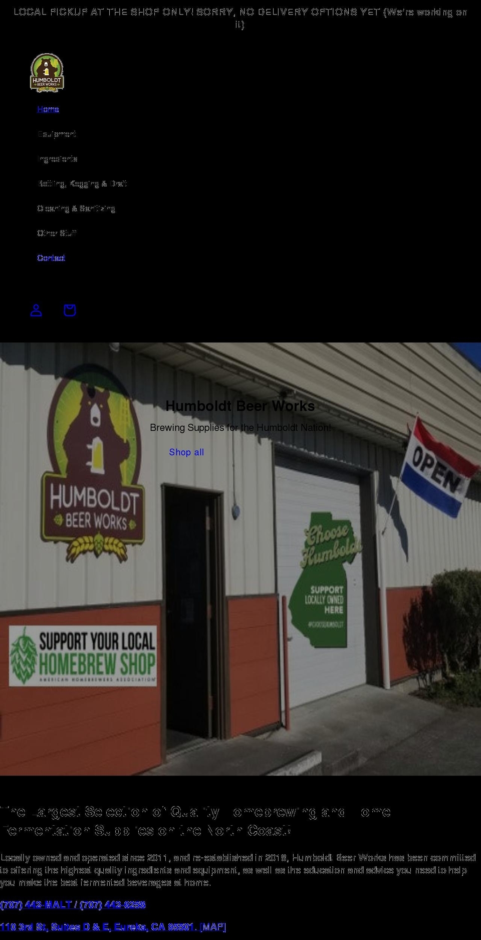 humboldtbeerworks.com shopify website screenshot