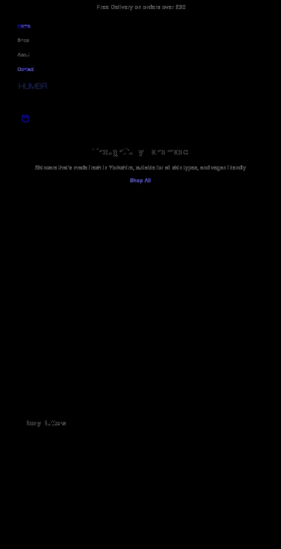 humbr.co.uk shopify website screenshot