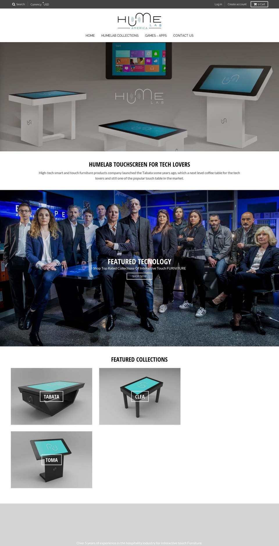 humelabamerica.com shopify website screenshot