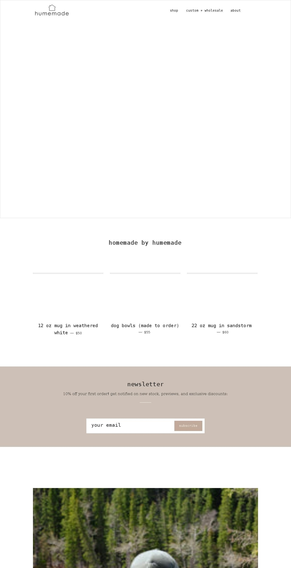 humemade.com shopify website screenshot