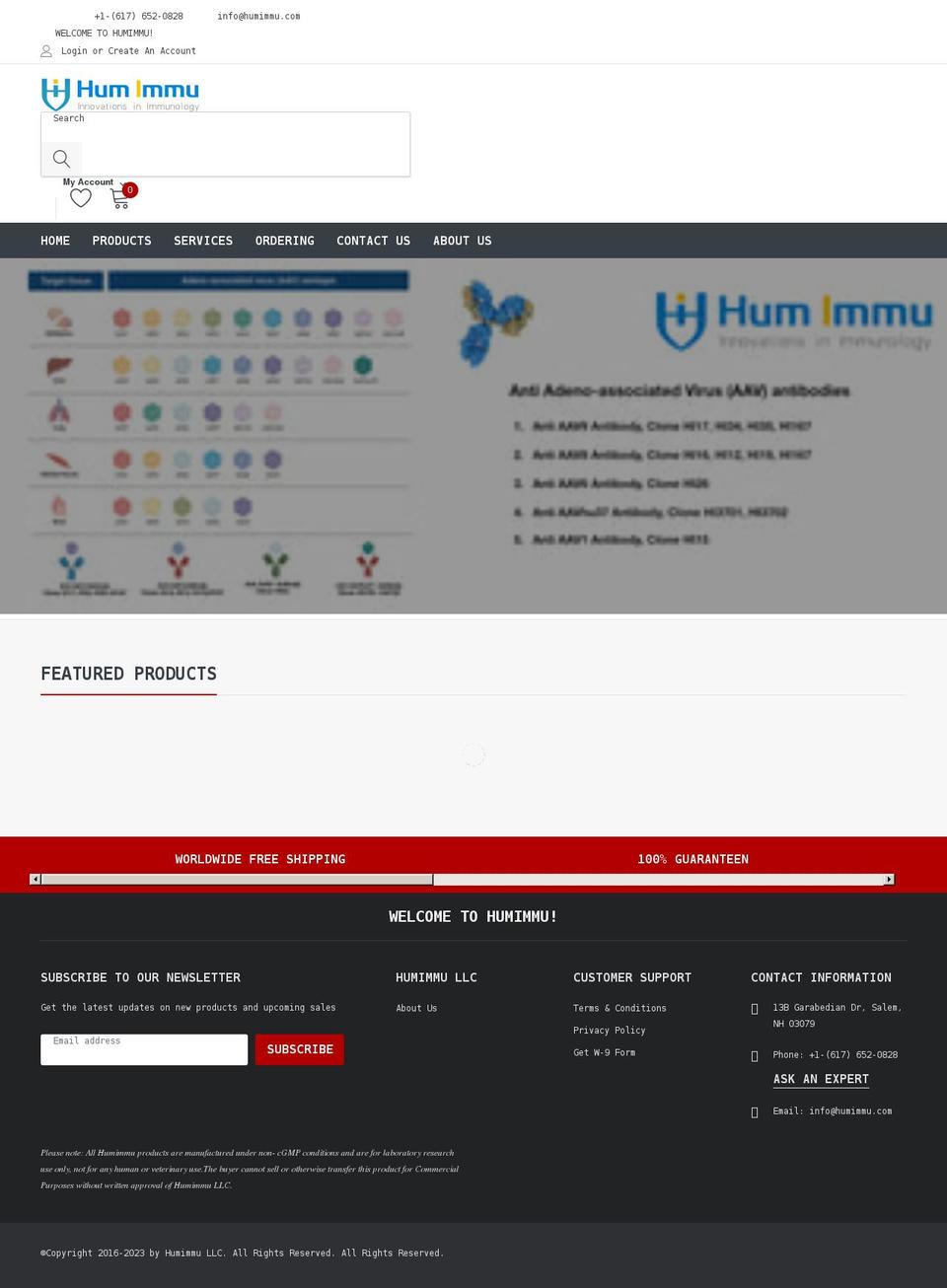 humimmu.com shopify website screenshot