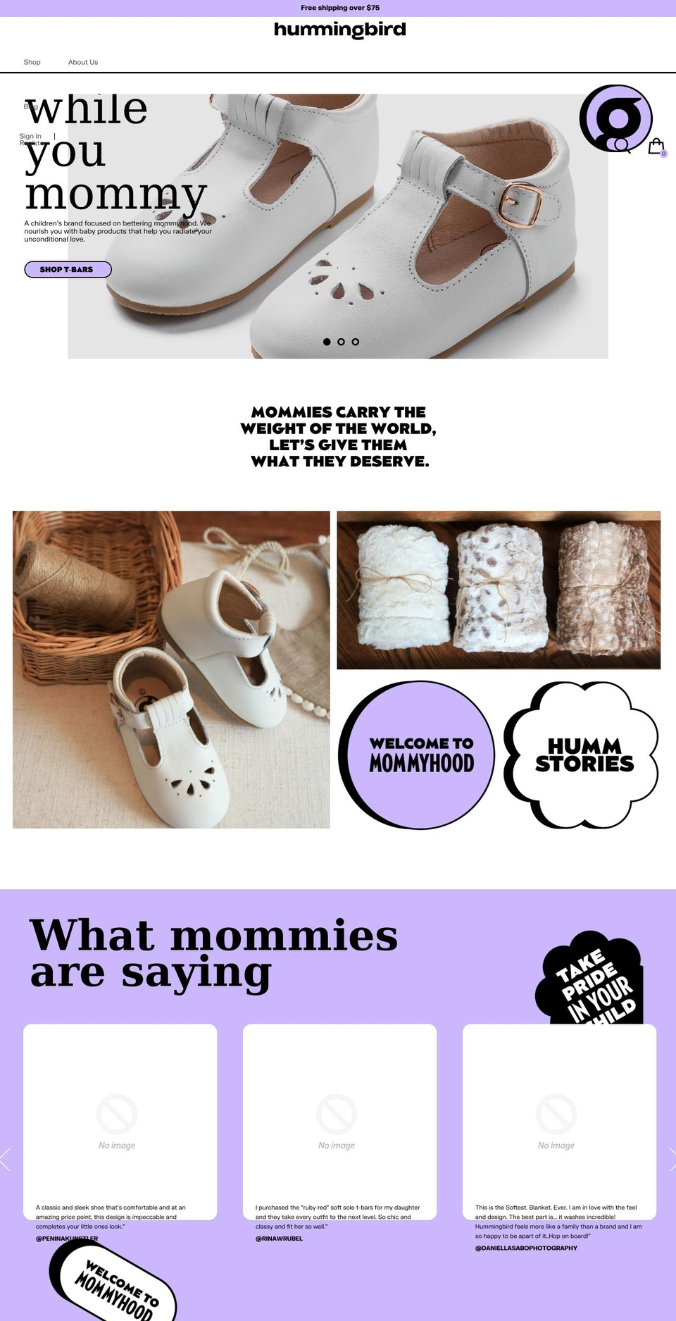 hummbrand.com shopify website screenshot