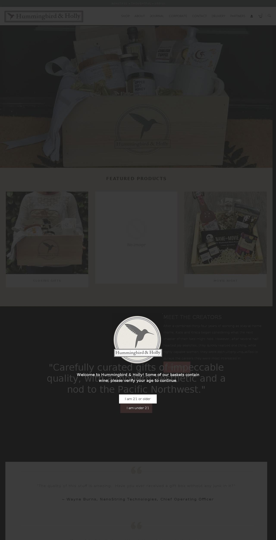 Arctic Grey Inc. (v1) Shopify theme site example hummingbirdandholly.com