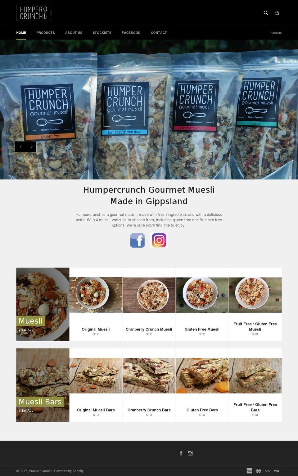 humpercrunch.com shopify website screenshot