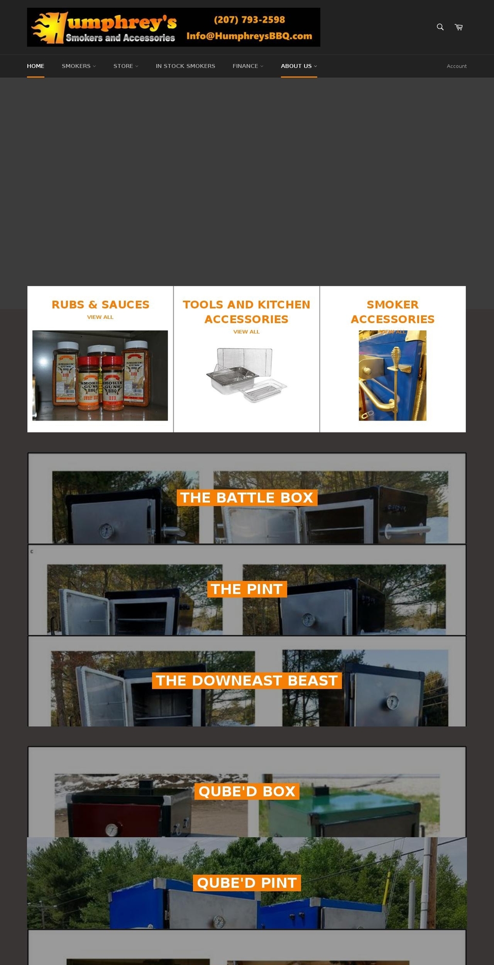 humphreysbbqstore.com shopify website screenshot