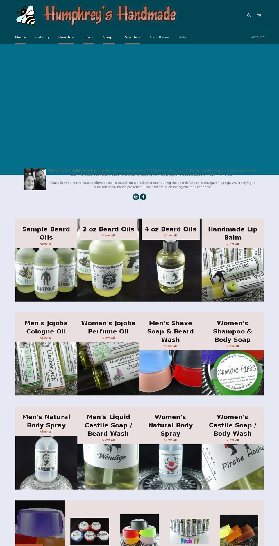 humphreyshandmade.com shopify website screenshot