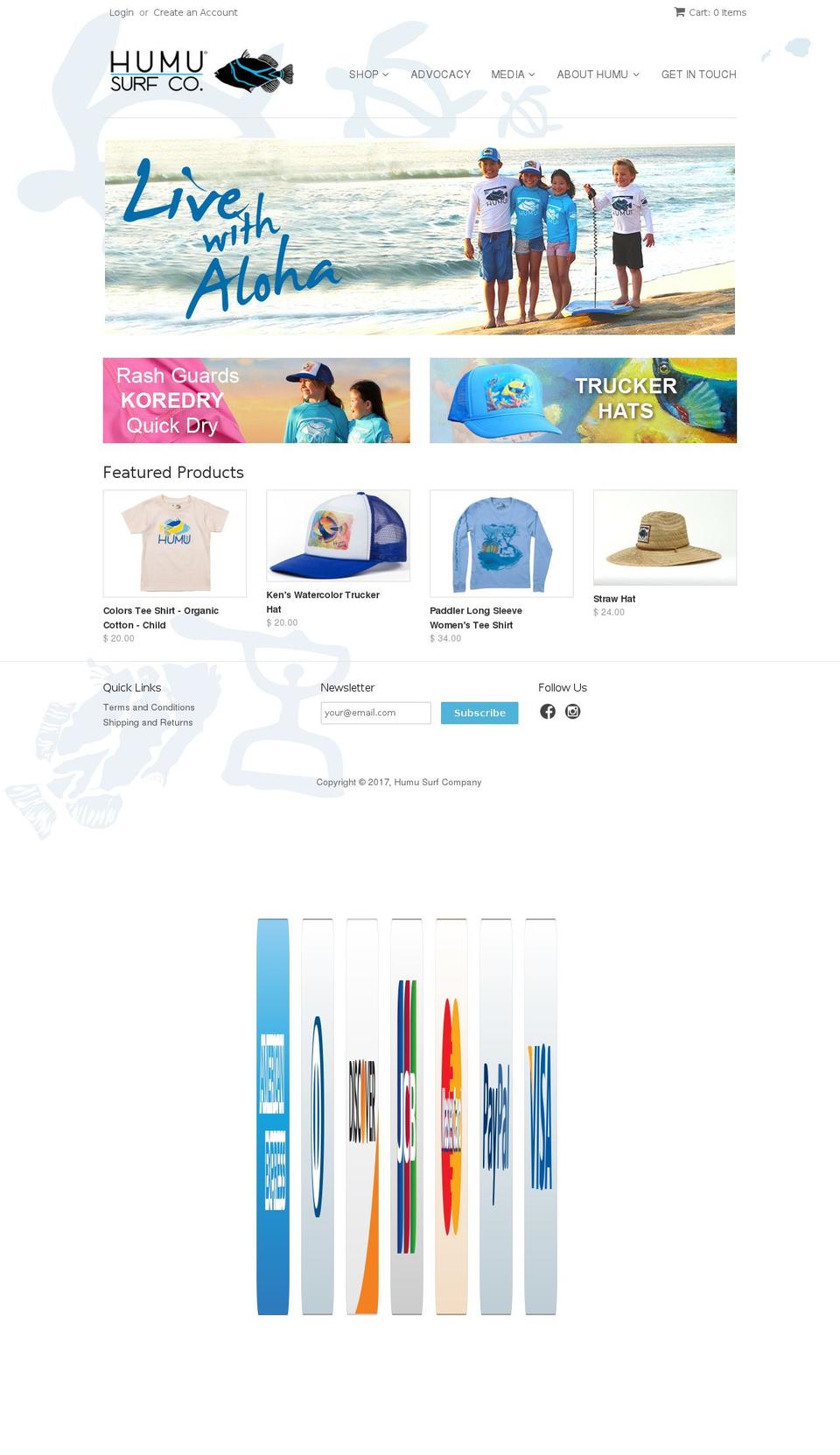 humusurf.com shopify website screenshot