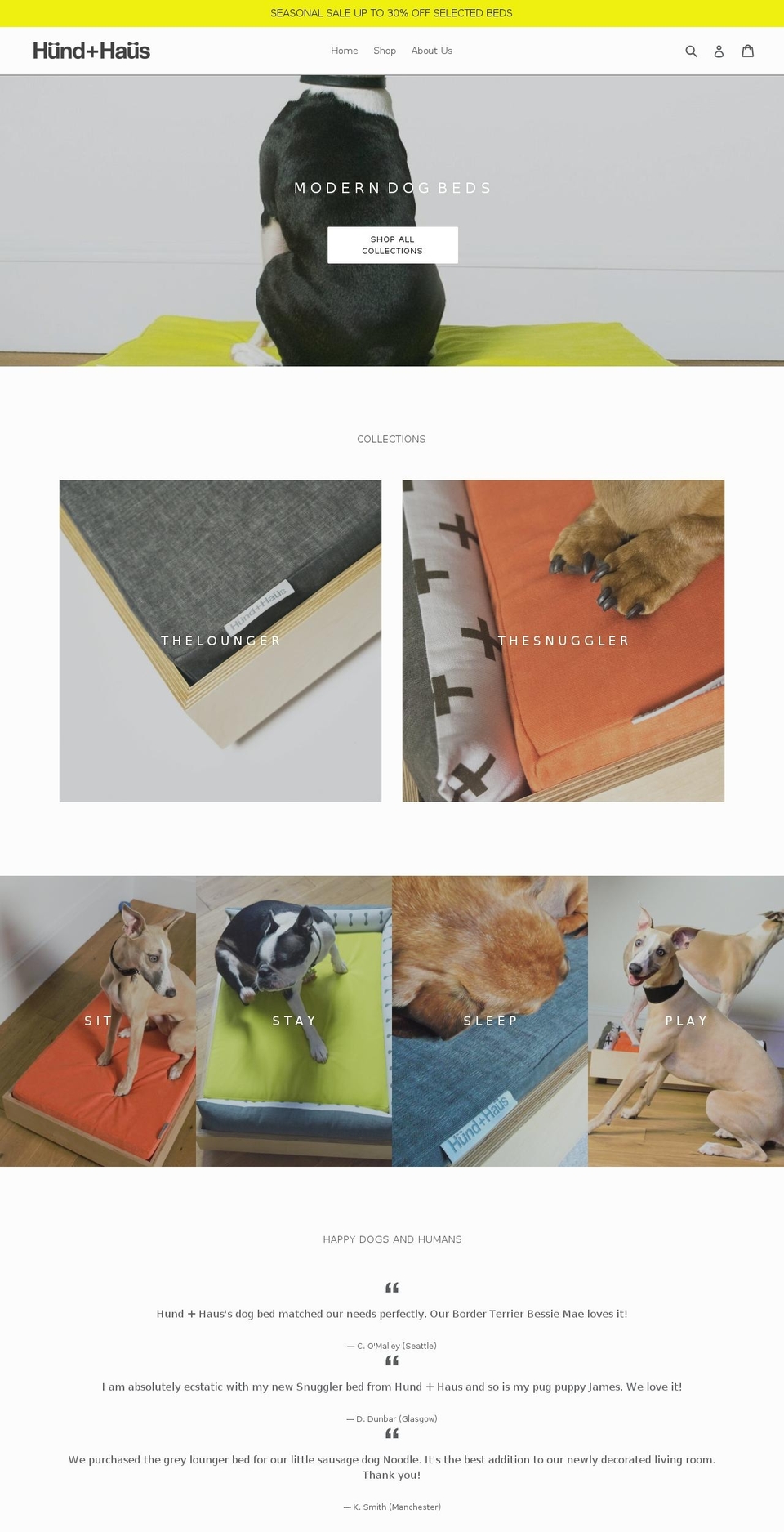 hundandhaus.com shopify website screenshot