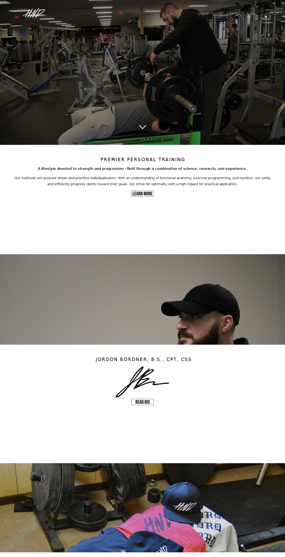 hundrd.com shopify website screenshot