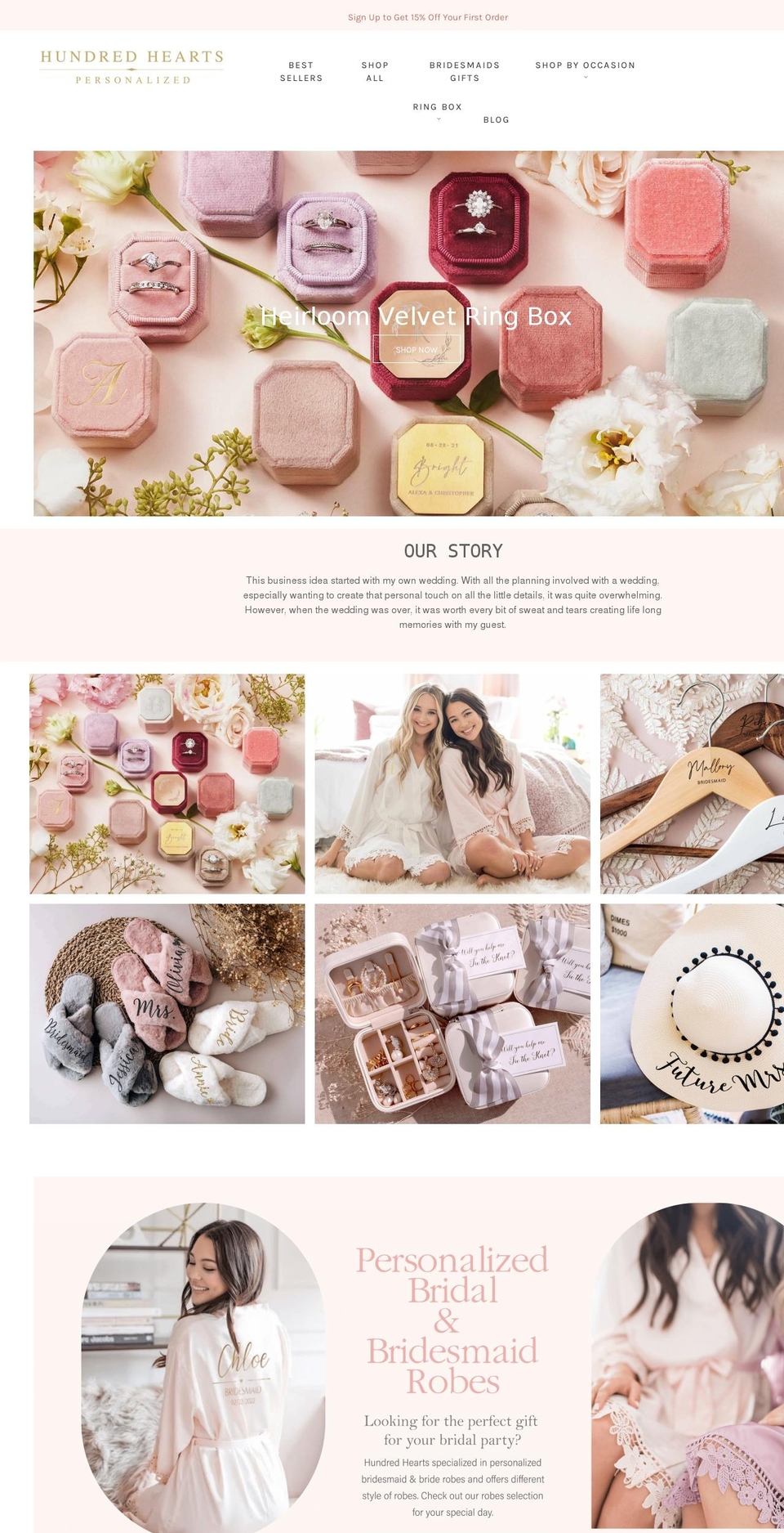 Mira-v-- Shopify theme site example hundredhearts.com