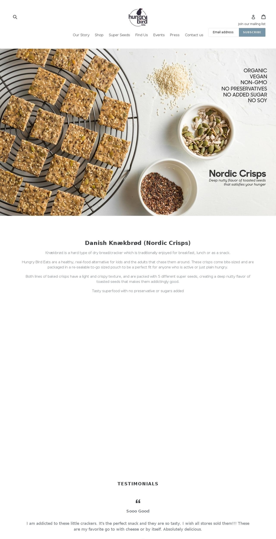 hungrybirdeats.com — Shopify storefront screenshot