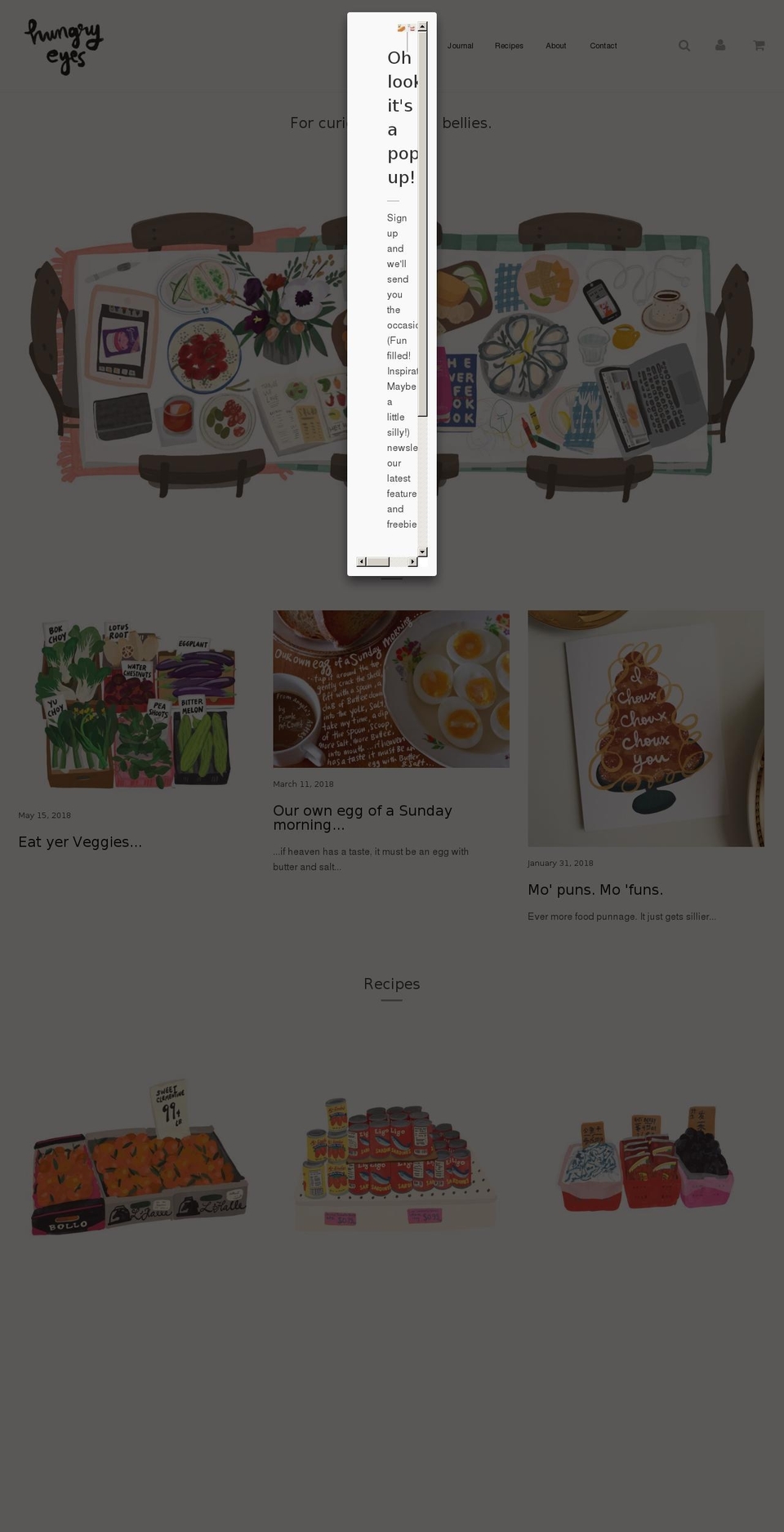 hungryeyesstudio.com shopify website screenshot