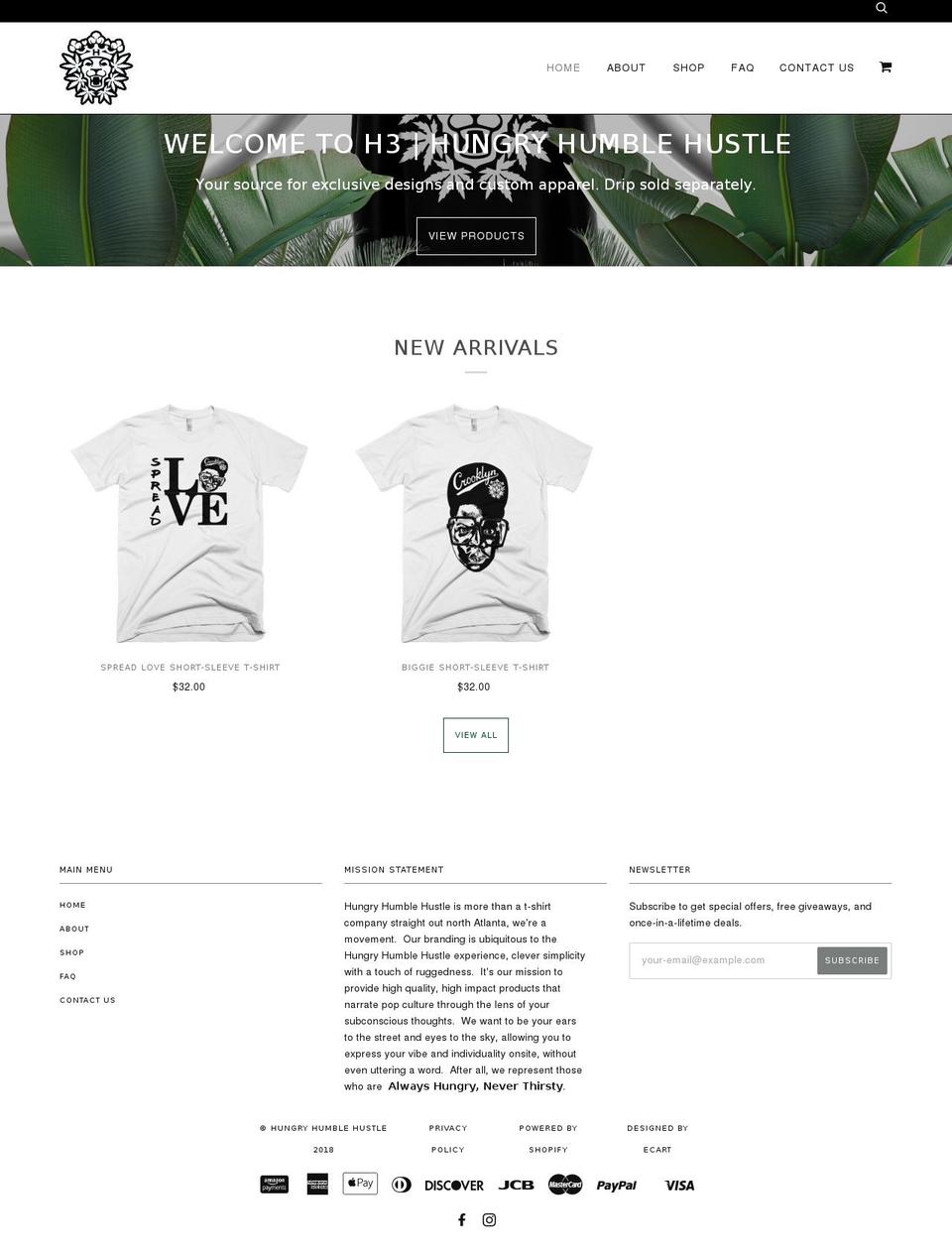 Hungry Humble Theme Shopify theme site example hungryhumblehustle.com