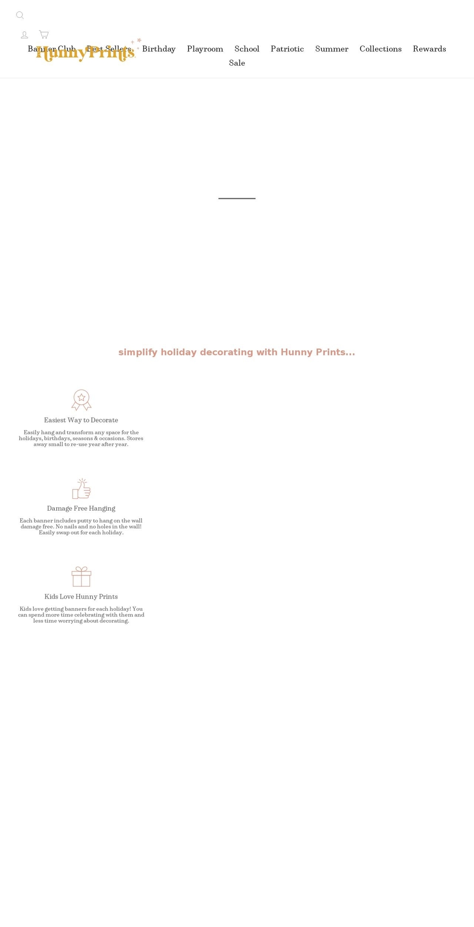 hunnyprints.com shopify website screenshot