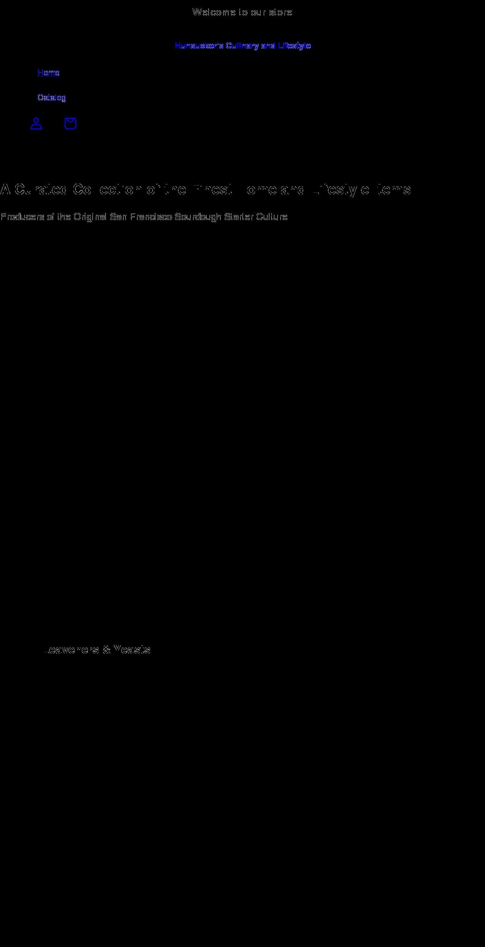 hunsuckers-culinary-and-lifestyle.com shopify website screenshot