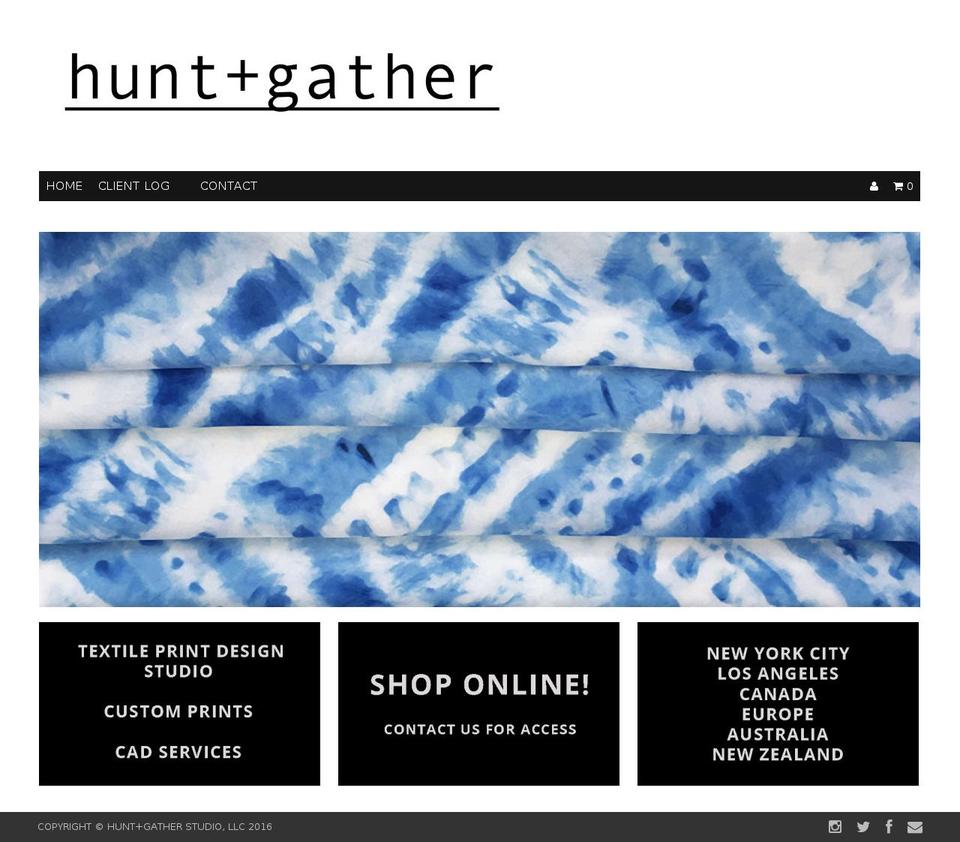 huntandgatherlibrary.com shopify website screenshot