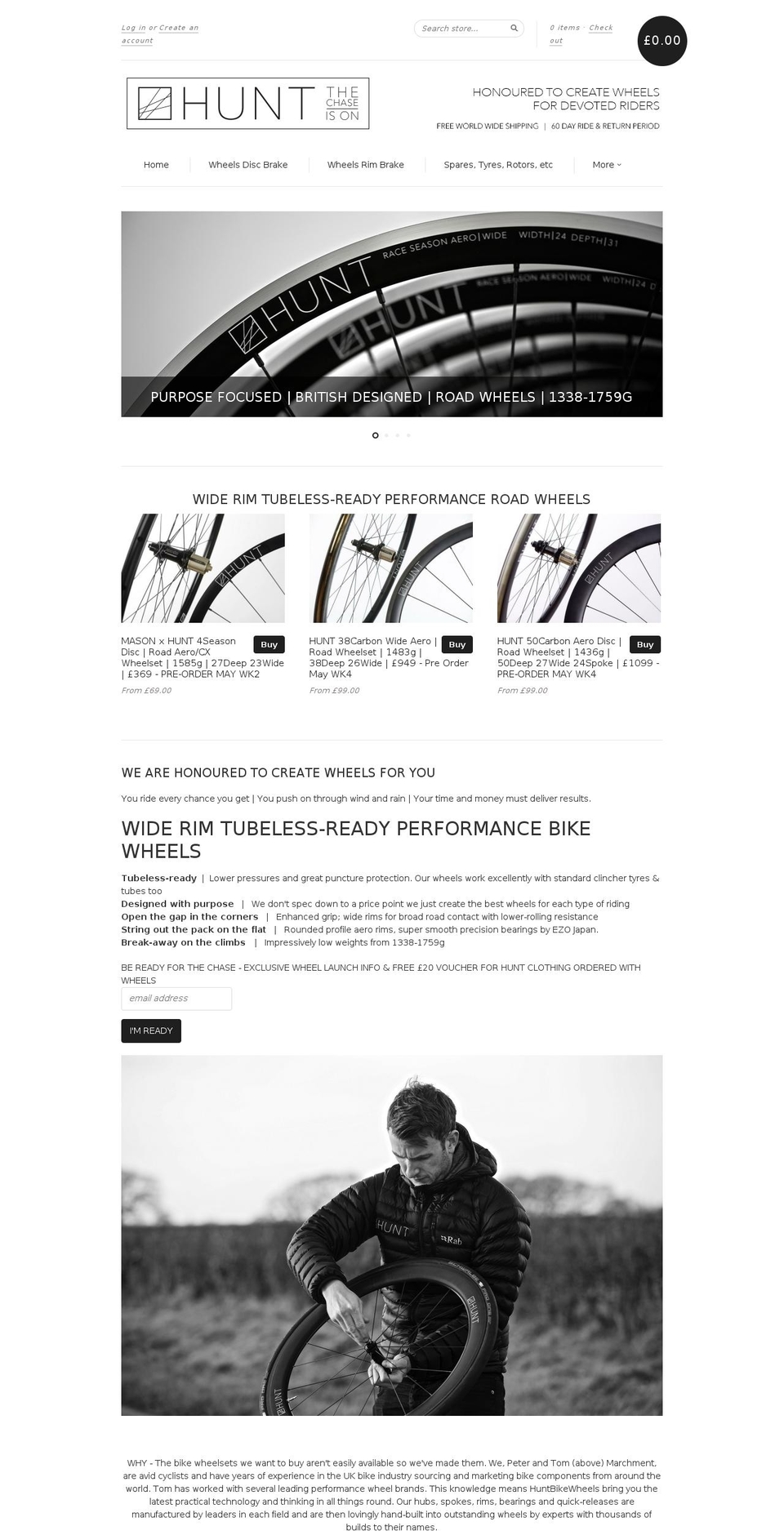 boundless Shopify theme site example huntbikewheels.com