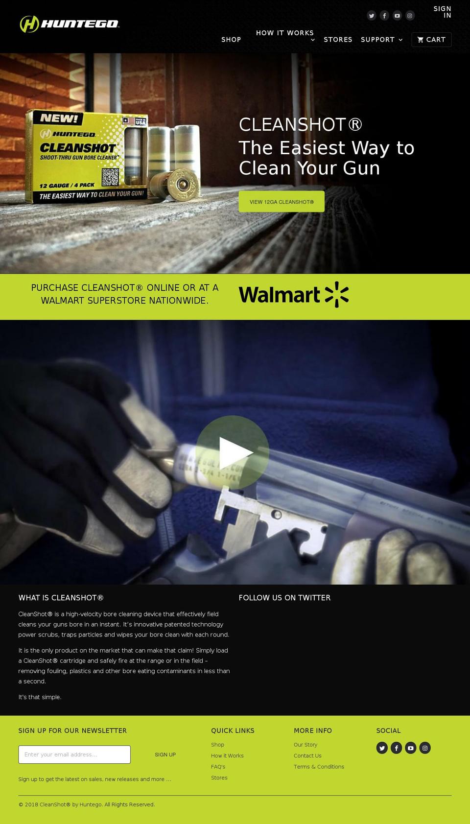 huntegolimited.com — Shopify storefront screenshot