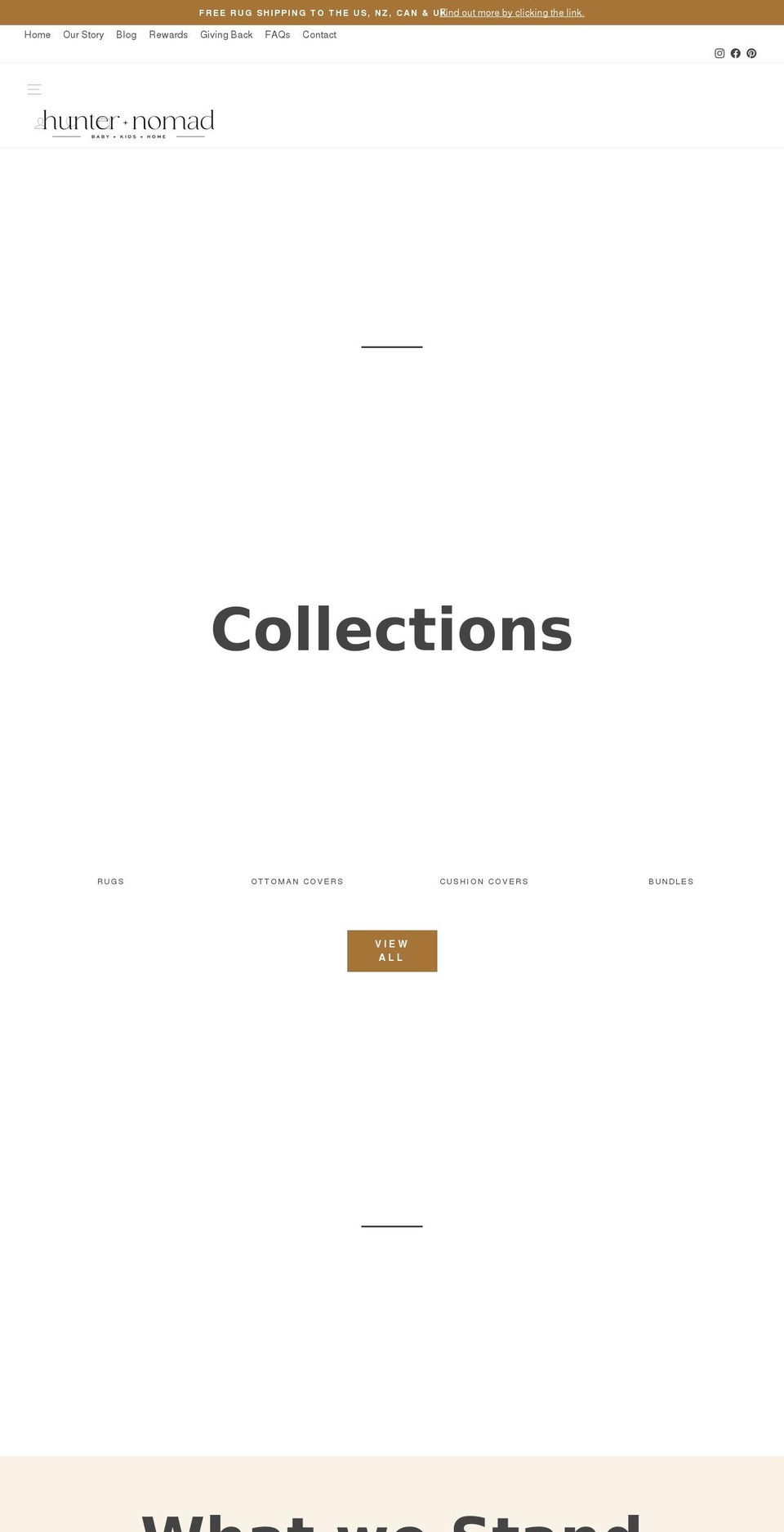 hunterandnomad.com.au shopify website screenshot