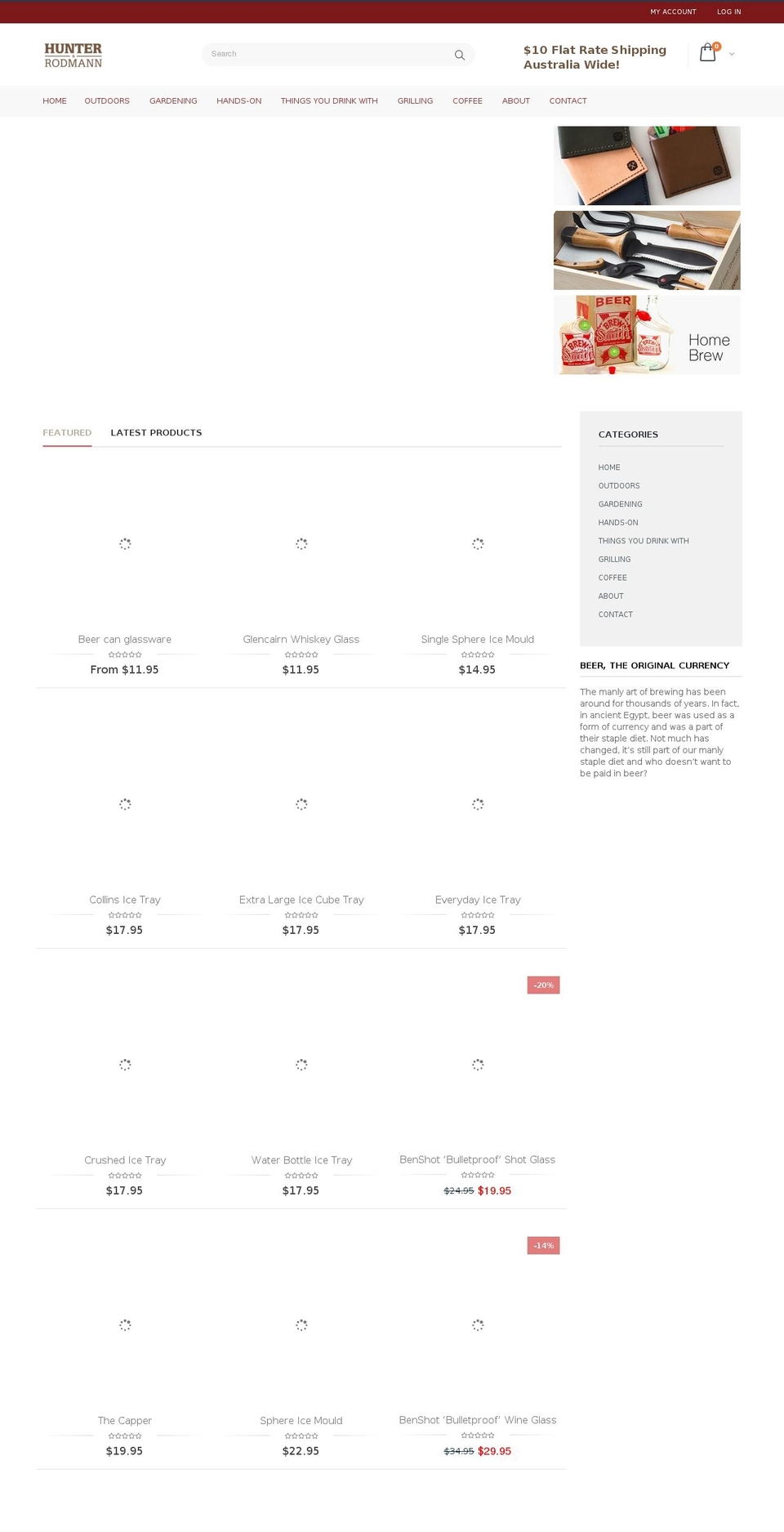 hunterandrodman.com — Shopify storefront screenshot