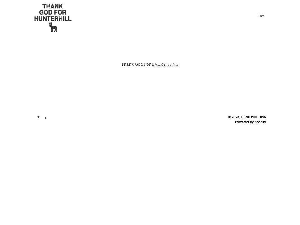 hunterhillusa.com shopify website screenshot
