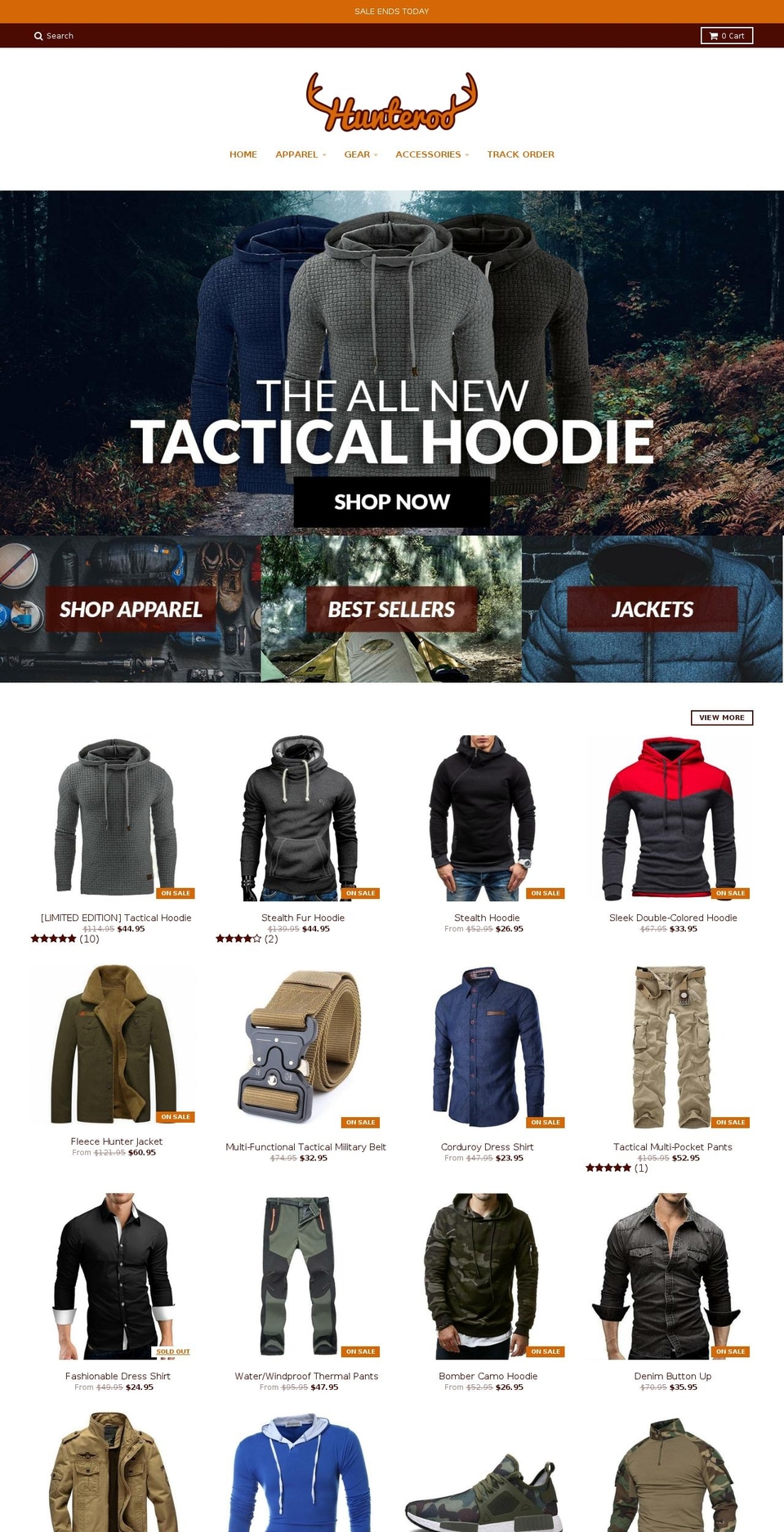hunteroo.com — Shopify storefront screenshot