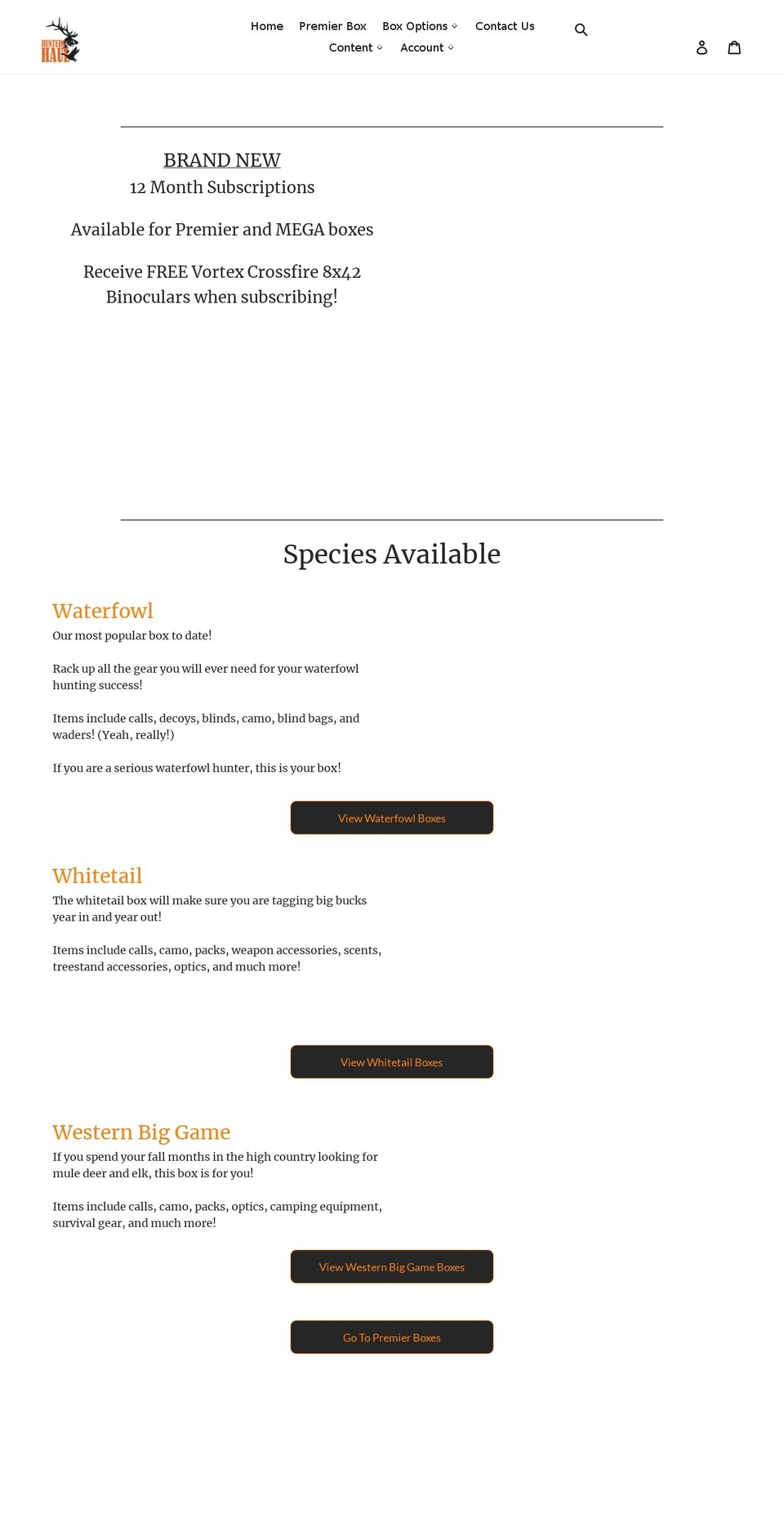 huntershaul.com shopify website screenshot