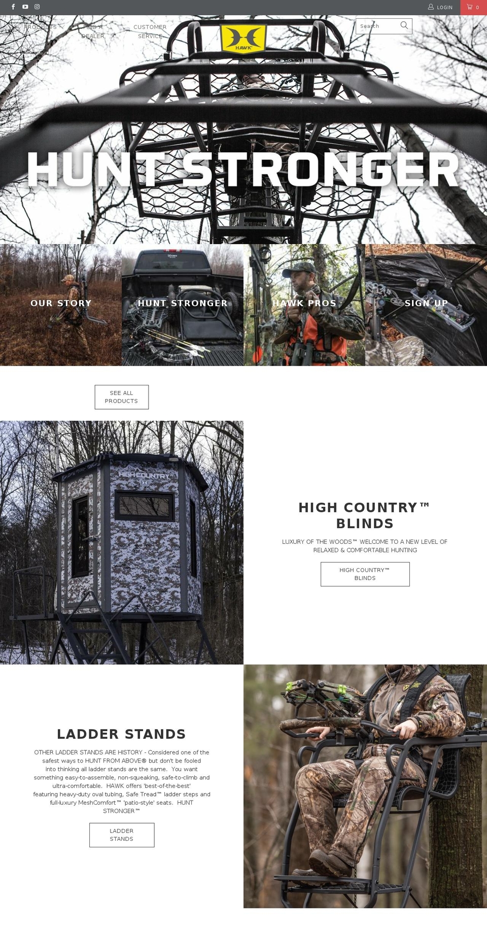 huntfromabove.com shopify website screenshot