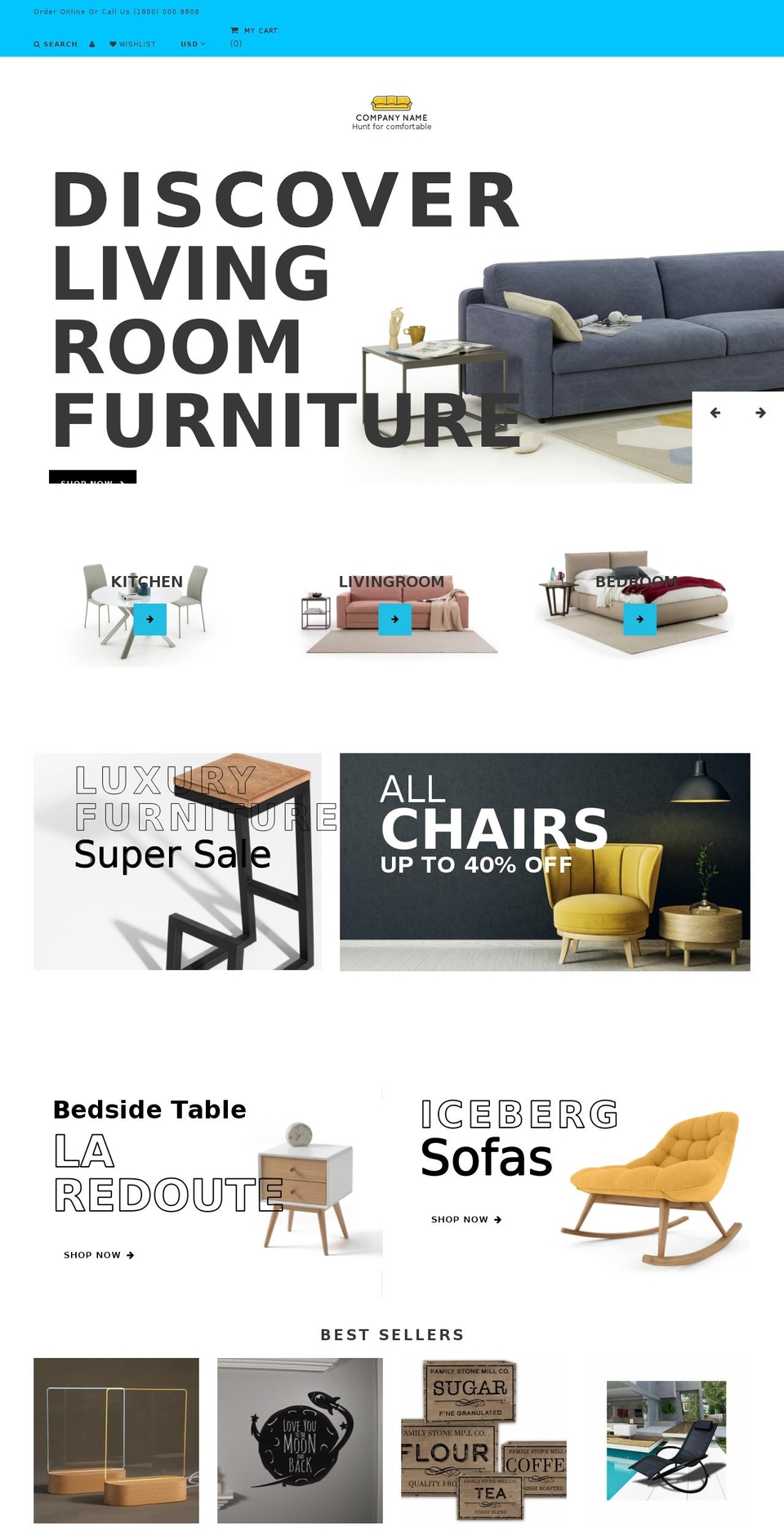 Home goods theme Shopify theme site example hunthomegoods.com