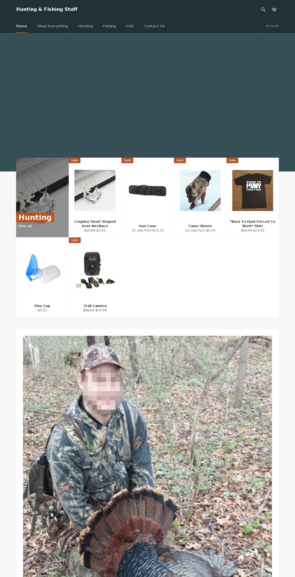 huntingandfishingstuff.com — Shopify storefront screenshot