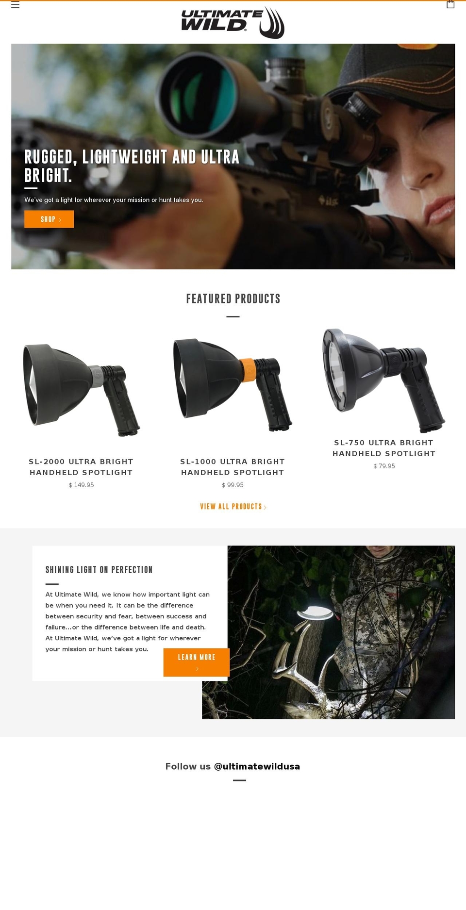 huntingspotlight.com — Shopify storefront screenshot