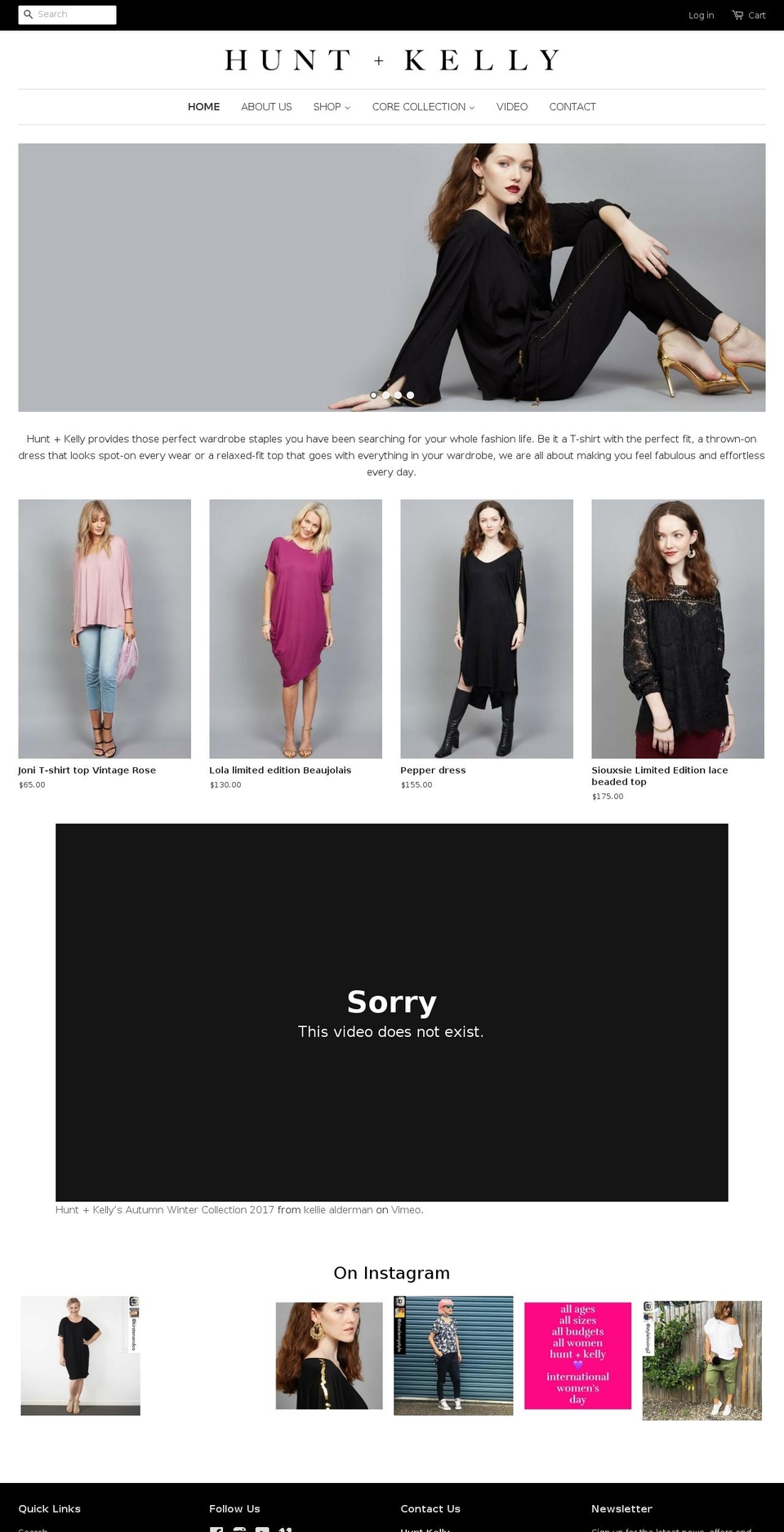 huntkelly.com shopify website screenshot