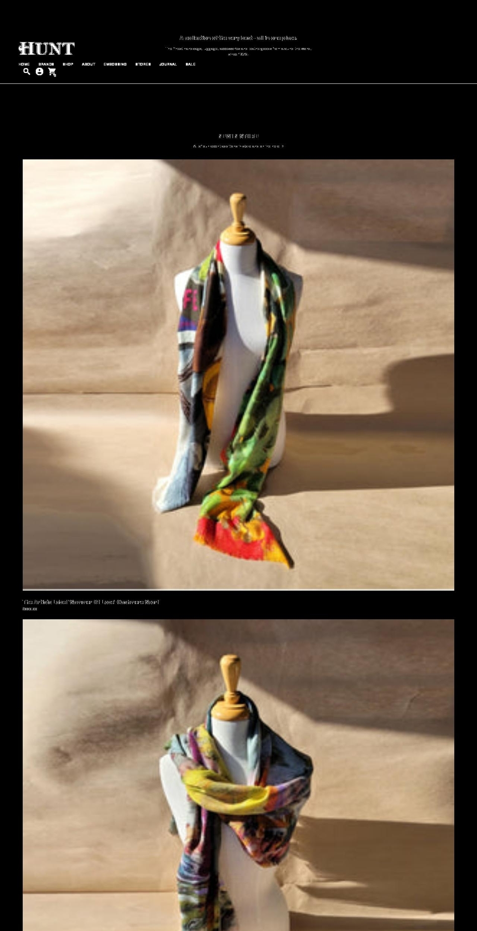 huntleather.com shopify website screenshot