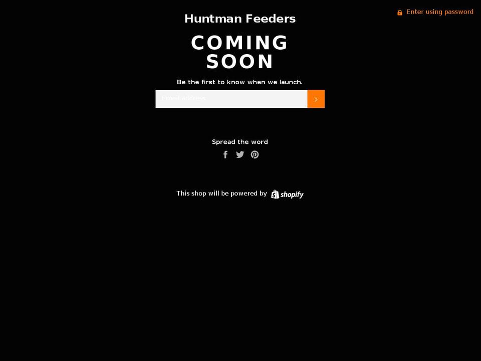 huntmanfeeders.com — Shopify storefront screenshot