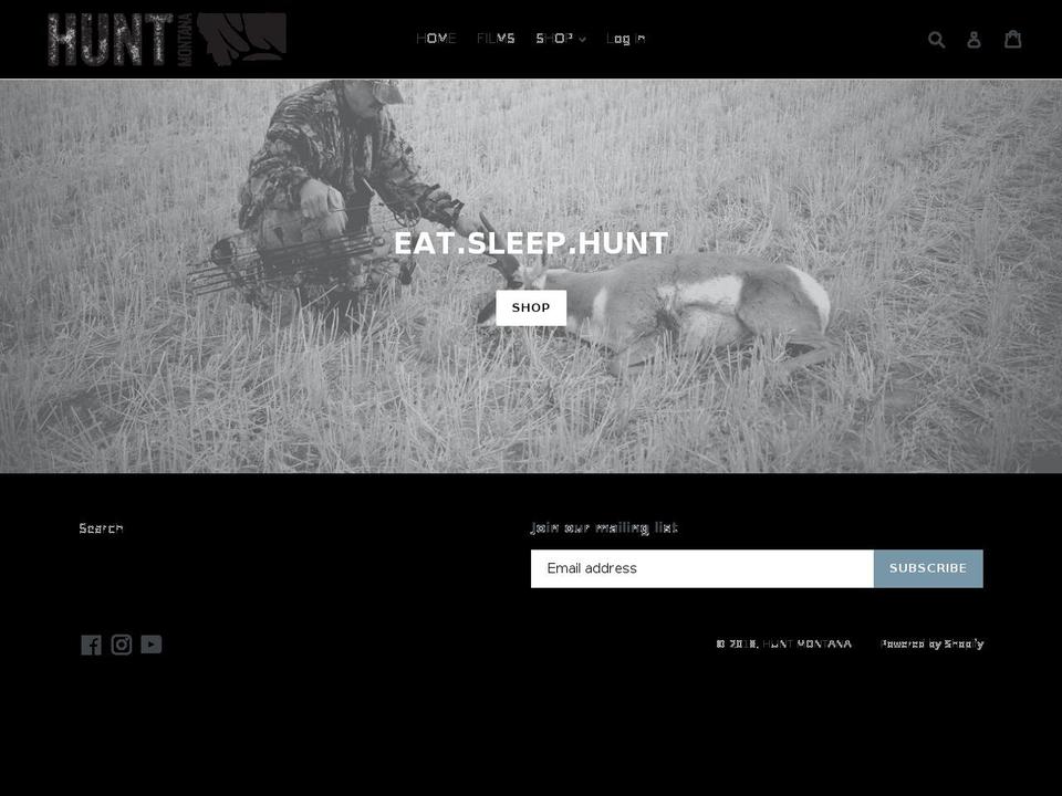 huntmontana.com shopify website screenshot