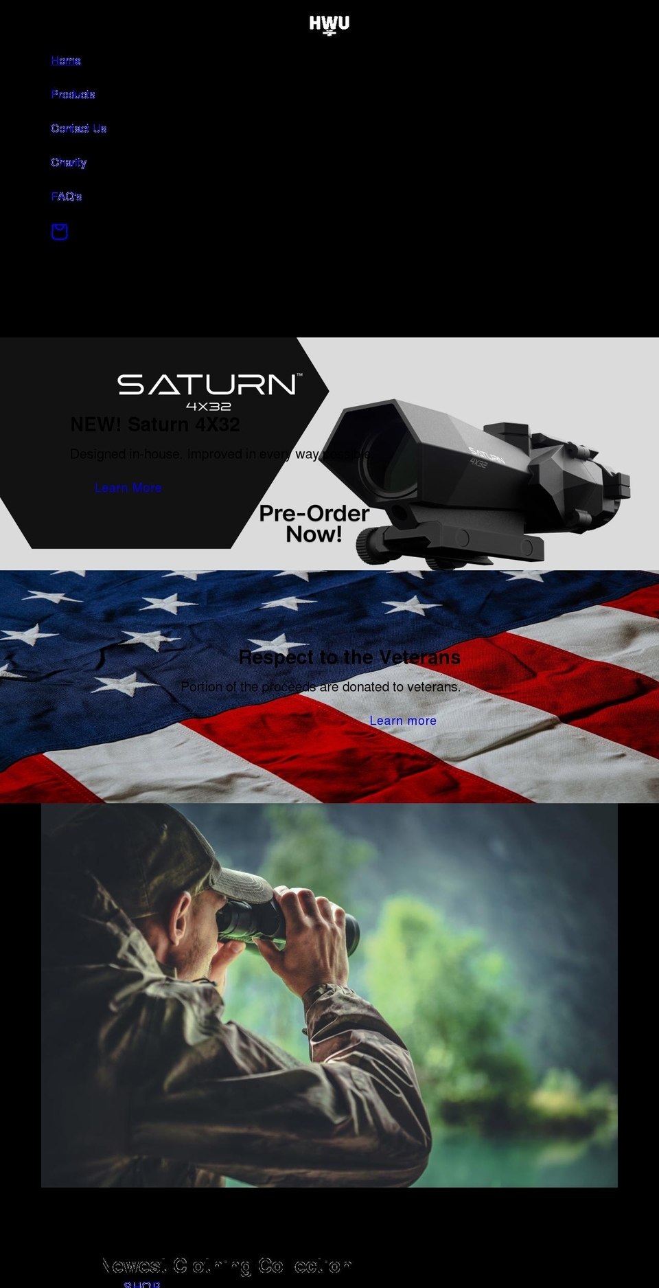 huntworldusa.com shopify website screenshot